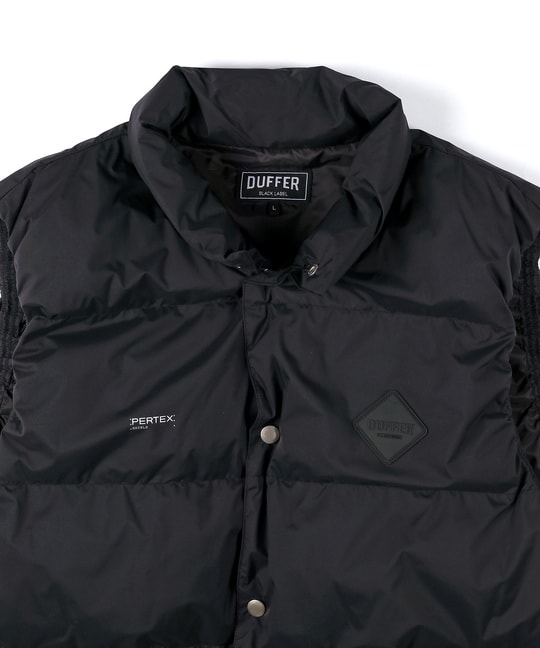 〔BLACK LABEL〕：2層構造パーテックス スタンドネックベスト