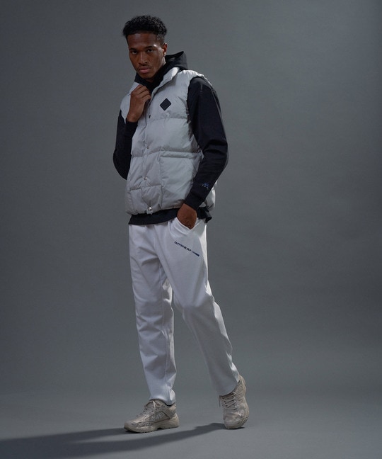 〔BLACK LABEL〕：2層構造パーテックス スタンドネックベスト