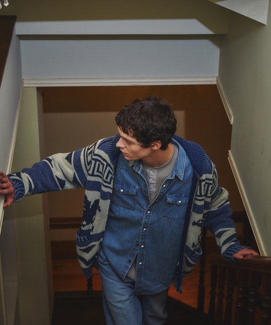 インディゴ カウチンニット