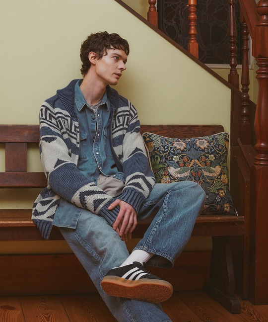 インディゴ カウチンニット