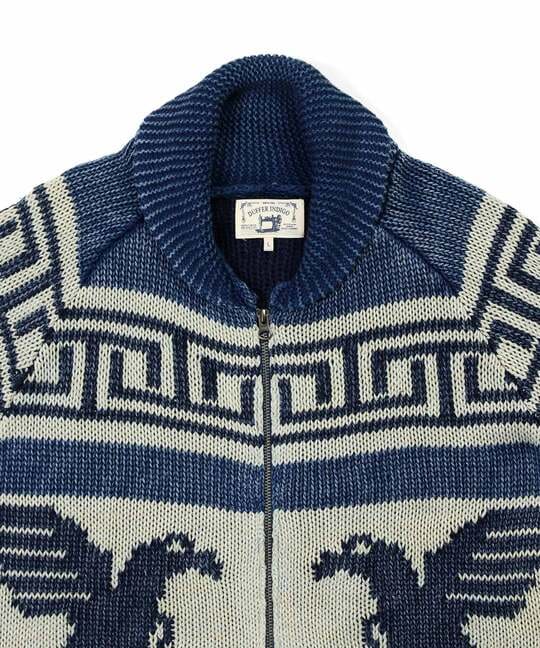 インディゴ カウチンニット