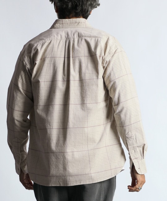 コーデュロイ タッターソール チェックシャツ