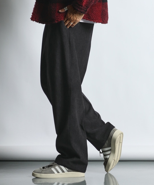 起毛ツイル ワンタック スラックス