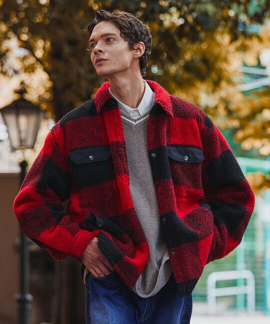 クラシックタータンチェック ボアフリース CPOアウター