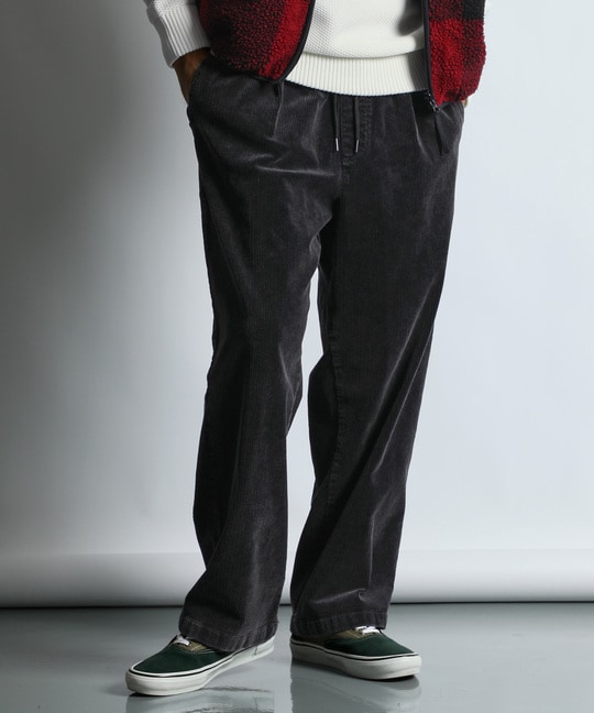 ストレッチコーデュロイ イージー ワイドパンツ