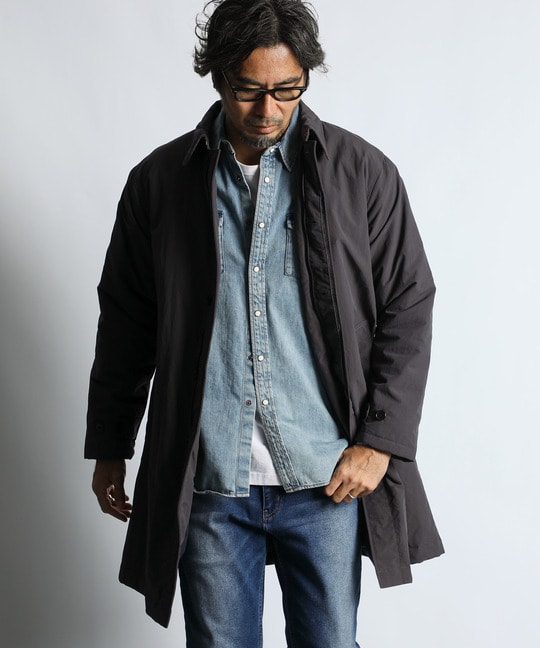 撥水 中綿 ステンカラーコート