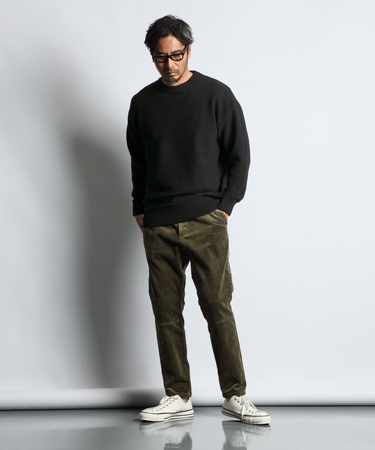 自宅で洗える ウォッシャブル ワッフルニット