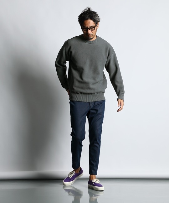 自宅で洗える ウォッシャブル ワッフルニット