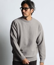 自宅で洗える ウォッシャブル ワッフルニット