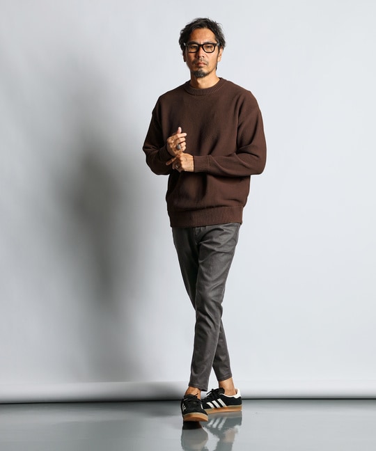 自宅で洗える ウォッシャブル ワッフルニット