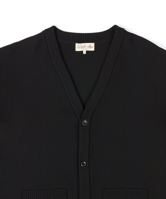 自宅で洗える ウォッシャブル ワッフルニット カーディガン