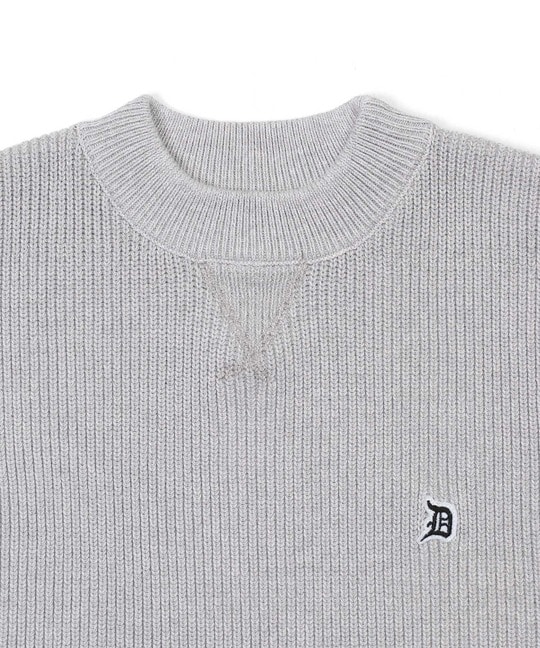 自宅で洗える ウォッシャブル ワンポイント モックネックニット