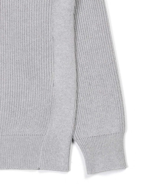 自宅で洗える ウォッシャブル ワンポイント モックネックニット