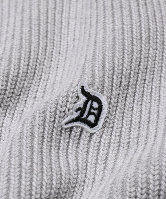 自宅で洗える ウォッシャブル ワンポイント モックネックニット