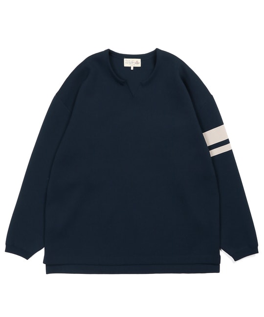 自宅で洗える ウォッシャブル キーネックニット