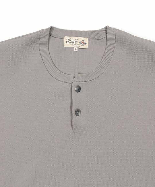 自宅で洗える ウォッシャブル ヘンリーネックニット