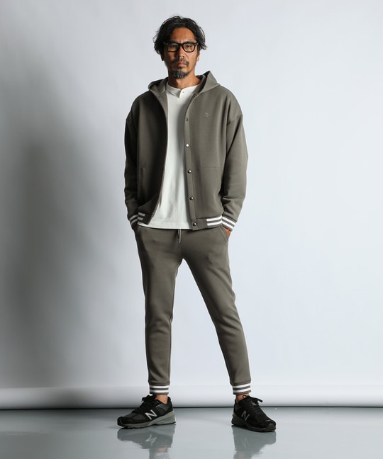 エアダンボールニット ラインリブ スリムパンツ 【WEB限定アイテム