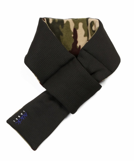 〔BLACK LABEL〕：裏迷彩柄フリース 差し込み マフラー