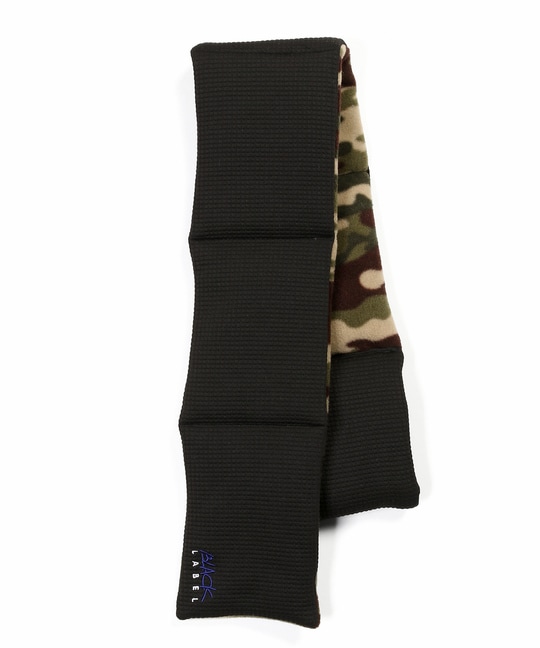 〔BLACK LABEL〕：裏迷彩柄フリース 差し込み マフラー