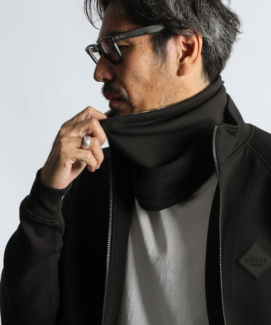 〔BLACK LABEL〕：裏迷彩柄フリース ネックゲイター