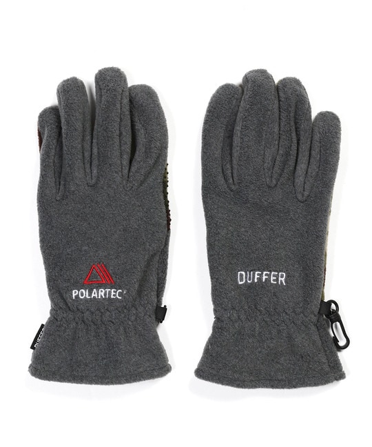 〔BLACK LABEL〕：POLARTEC ソリッド×カモフラ グローブ