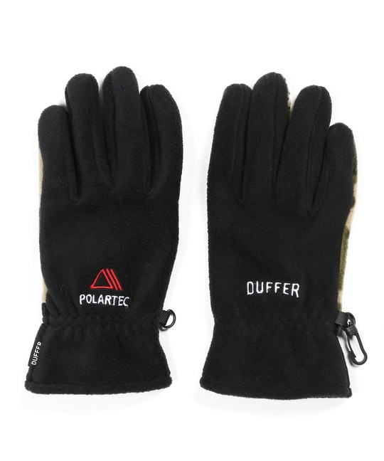 〔BLACK LABEL〕：POLARTEC ソリッド×カモフラ グローブ