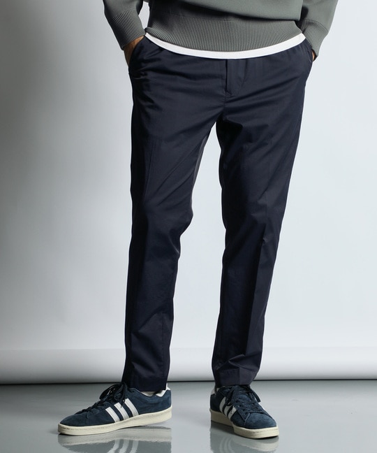 コットンナイロン スリム イージースラックス