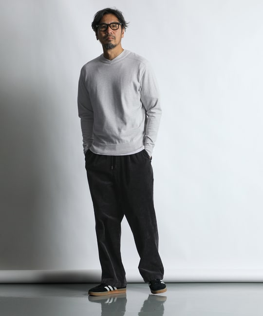 帯電防止・吸湿発熱機能 Vネックニット