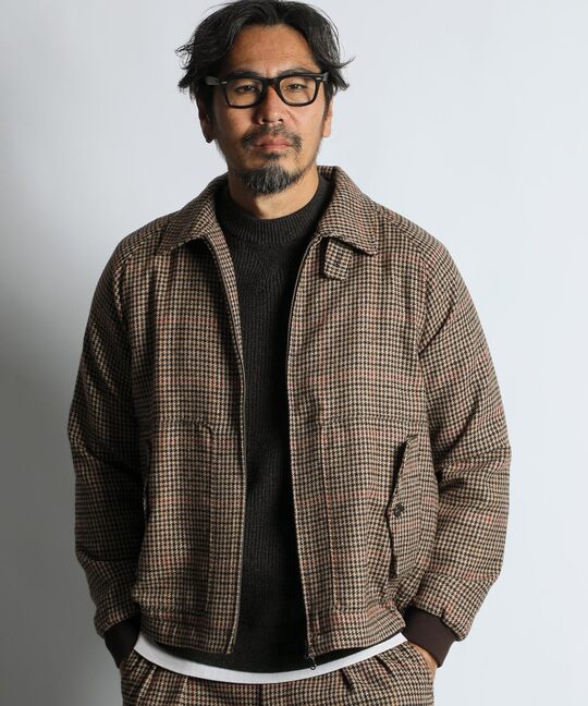 テックツイード ショートブルゾン