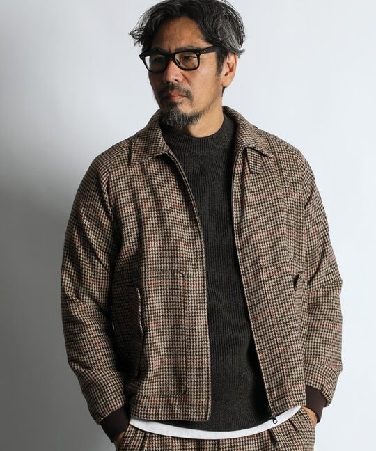 テックツイード ショートブルゾン