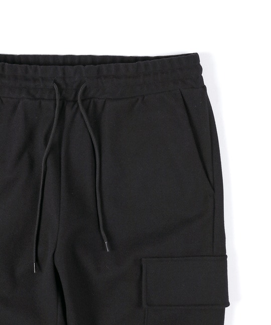 ポンチ素材 ウールライク スリム カーゴパンツ