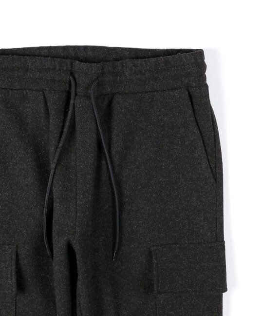 ポンチ素材 ウールライク スリム カーゴパンツ