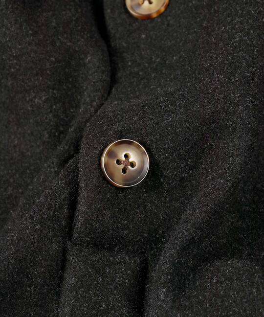 ポンチ素材 ウールライク プルオーバーシャツ