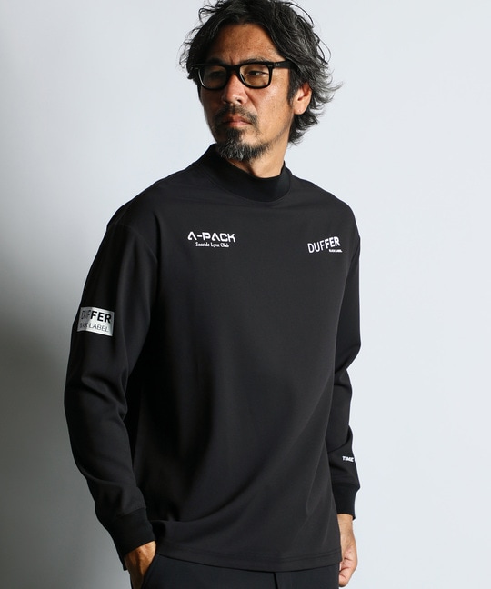 〔BLACK LABEL〕："A-PACK" モックネック ロンTEE