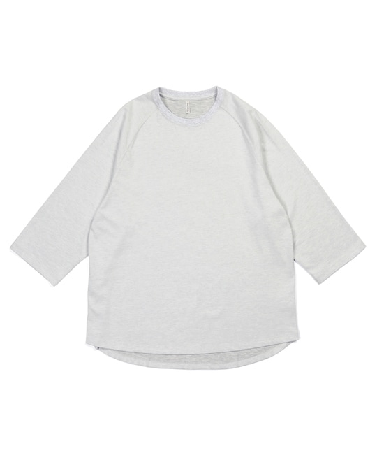 2重編み ラグランスリーブ 7分袖Tシャツ