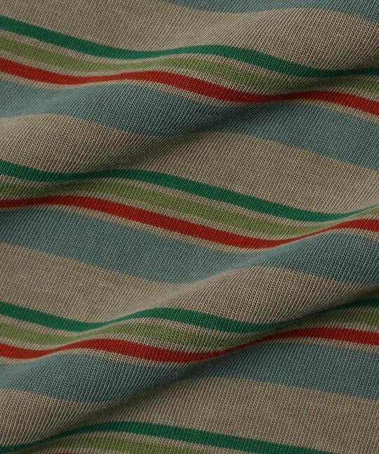 ピグメント加工 ボーダー ロングスリーブTEE