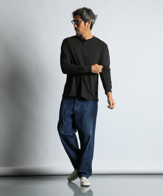 「OPTIMA COOL」オプティマクール ヘンリーネック ロンTEE