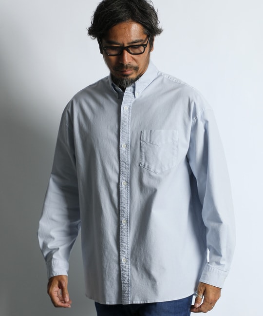 エコフレンドリーダイ オーバーサイズ オックスシャツ