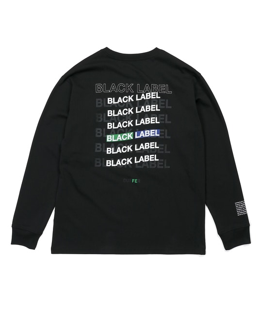 〔BLACK LABEL〕：速乾 マルチロゴ ロングスリーブTシャツ