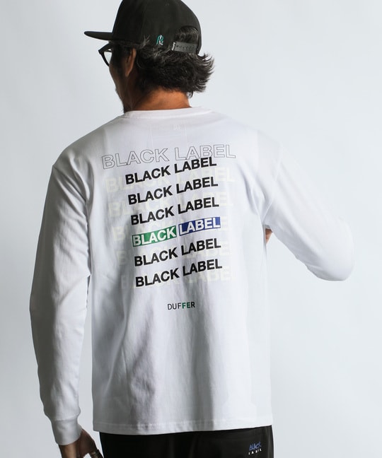 〔BLACK LABEL〕：速乾 マルチロゴ ロングスリーブTシャツ