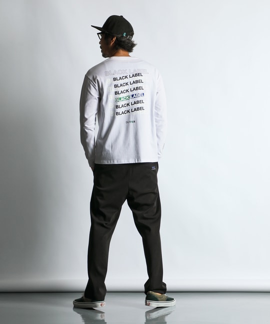 〔BLACK LABEL〕：速乾 マルチロゴ ロングスリーブTシャツ
