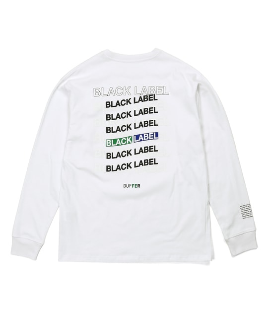 〔BLACK LABEL〕：速乾 マルチロゴ ロングスリーブTシャツ