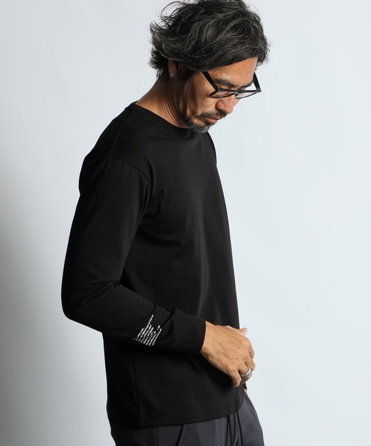 BLACK LABEL〕：速乾 マルチロゴ ロングスリーブTシャツ ｜The DUFFER