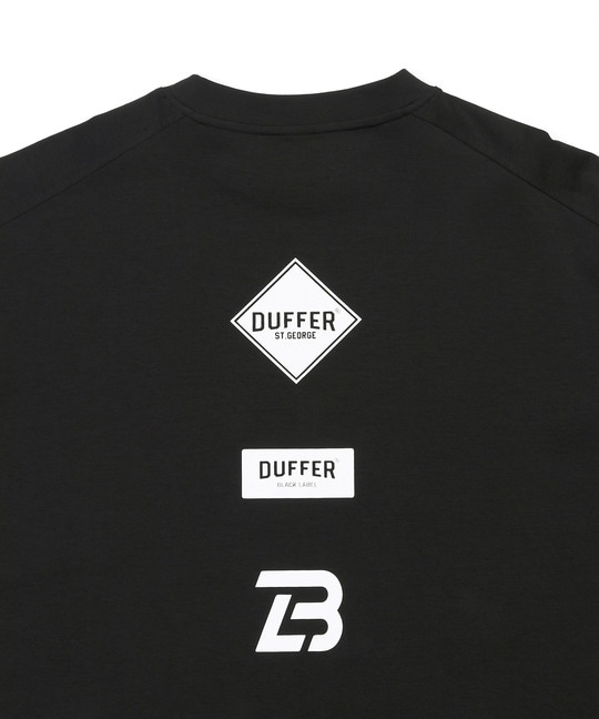 〔BLACK LABEL〕：セットアップ ポンチ素材 ラウンドヘム 7分袖Tシャツ