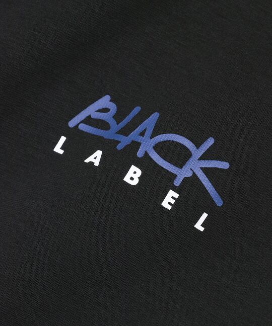 〔BLACK LABEL〕：セットアップ ポンチ素材 ラウンドヘム 7分袖Tシャツ