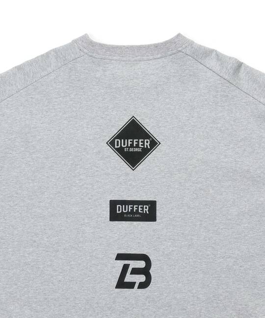 〔BLACK LABEL〕：セットアップ ポンチ素材 ラウンドヘム 7分袖Tシャツ