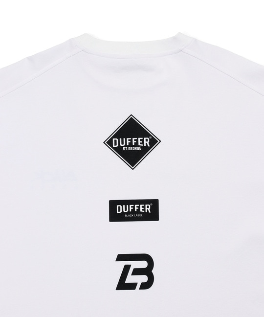 〔BLACK LABEL〕：セットアップ ポンチ素材 ラウンドヘム 7分袖Tシャツ