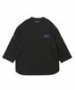 〔BLACK LABEL〕：セットアップ ポンチ素材 ラウンドヘム 7分袖Tシャツ