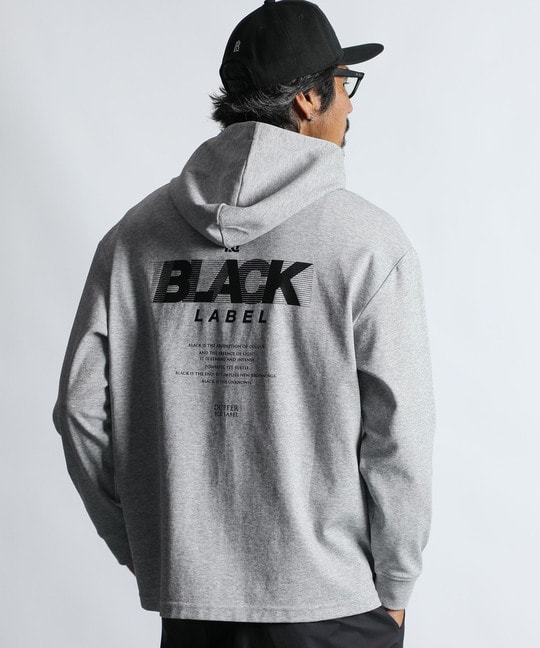 〔BLACK LABEL〕：セットアップ ポンチ素材 プルオーバーパーカー