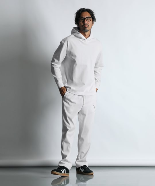 〔BLACK LABEL〕：セットアップ ポンチ素材 プルオーバーパーカー